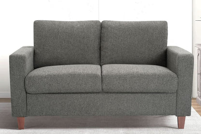 Miles 2 Piece Couch And Loveseat Set With Reversible Pillows Grey