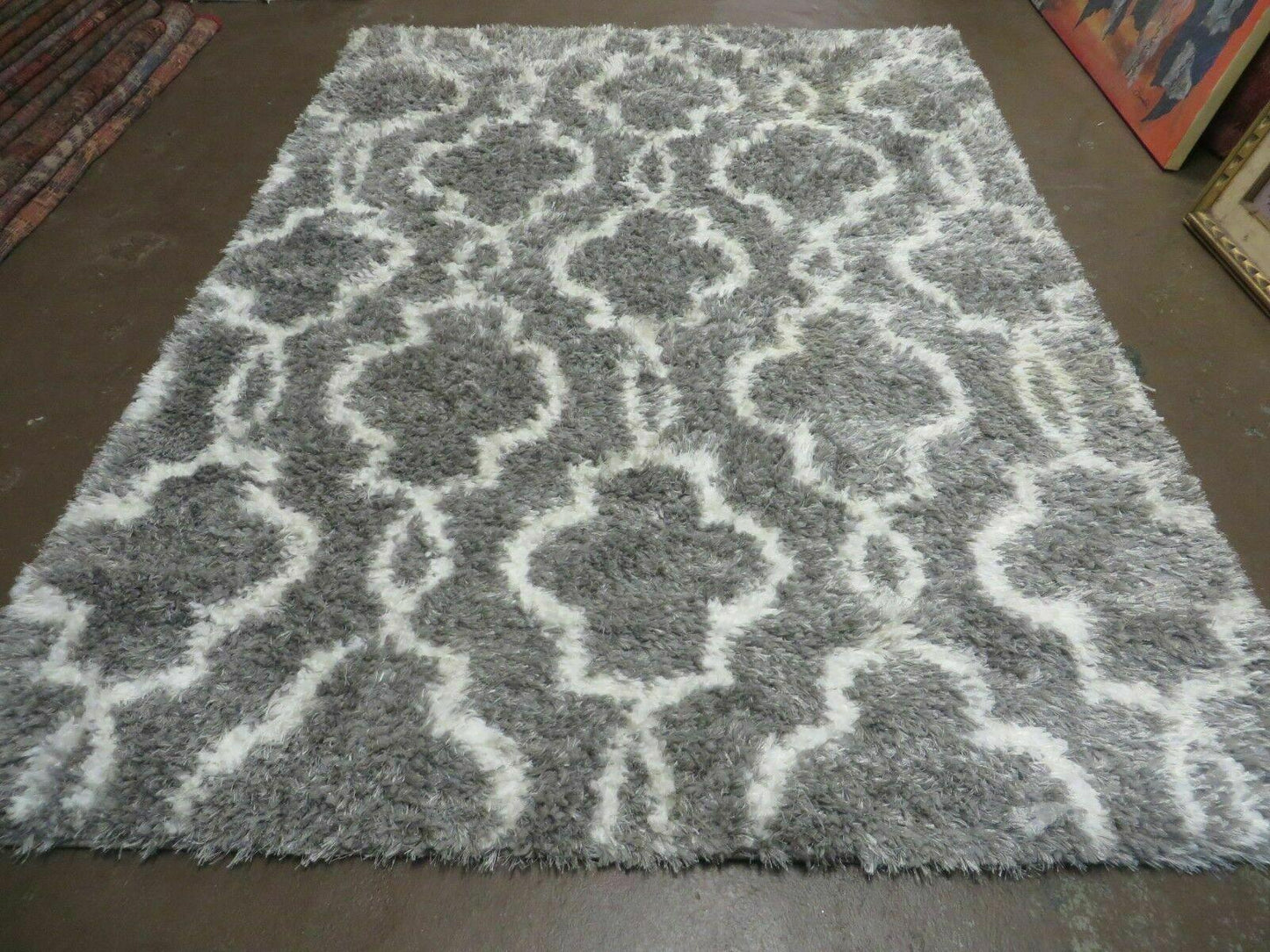 5' X 7' Modern Contemporary Israel Made Glimmer 205-45 Shag Rug Acrylic Bohemian Boho Home Décor