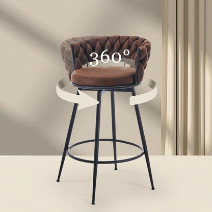 Modern Swivel Bar Stools Set of Two Stylish Design