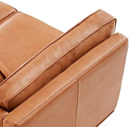Valencia Artisan 88 Inch Full Leather Sofa Cognac Tan