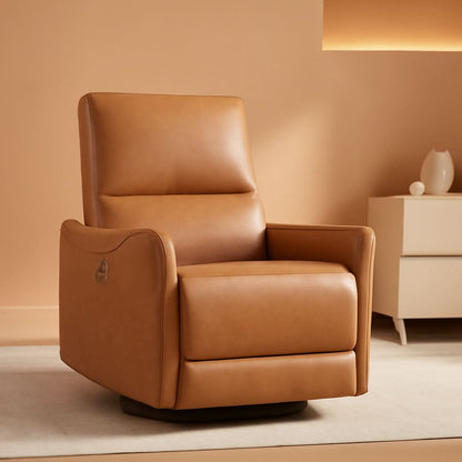 Power Recline Swivel Recliner With Lumbar Support For Living Room