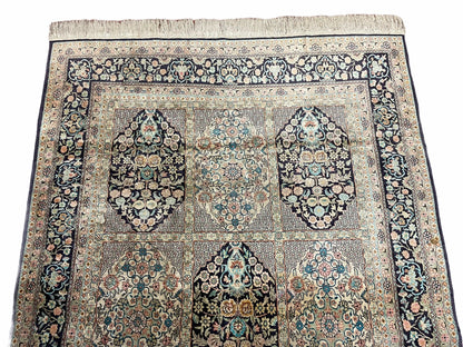 4' X 6' Vintage Fine Hand Made Turkish Oriental Silk Rug 400 KPSI Wow