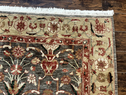 Pak Persian Mahal Rug 6x9, Floral Handmade Wool Traditional Oriental Carpet