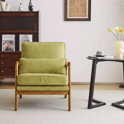 Nightshade Green Armchair With Lumbar Pillow Home Office