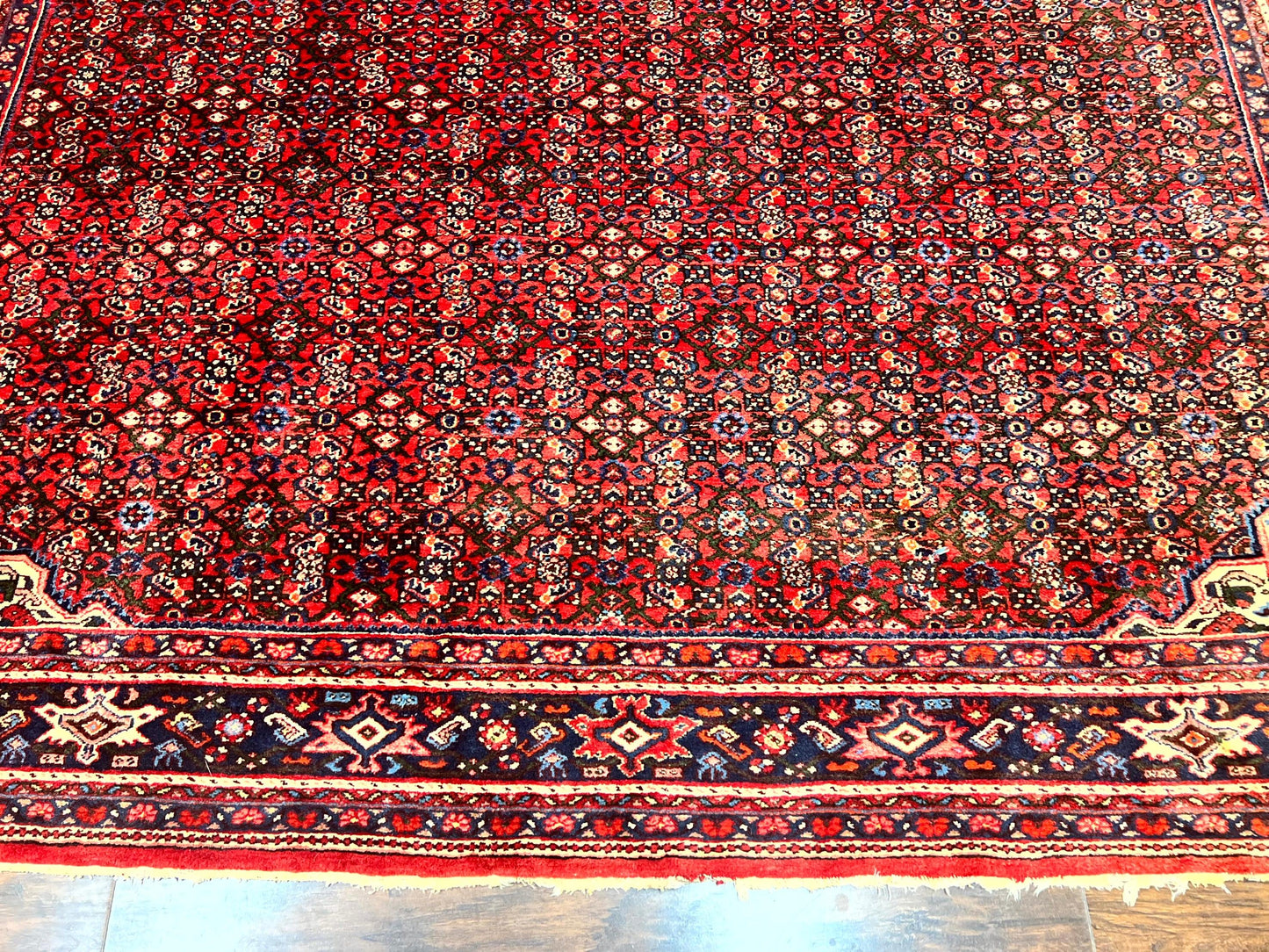 Large Persian Tribal Rug 11x17, Palace Sized Wool Handmade Vintage Carpet, Oversized Hand Knotted Rug, Red, Hamadan Dargazin Rug