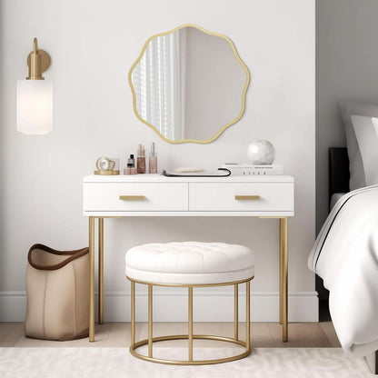 Gold Round Wall Mirror 20 Inch Decorative Home Accent