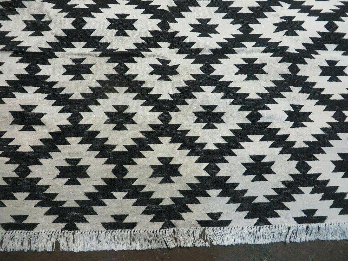 4' X 6' Hand Woven Wool Rug Contemporary Kilim Dhurrie Modern Oriental Area Rug