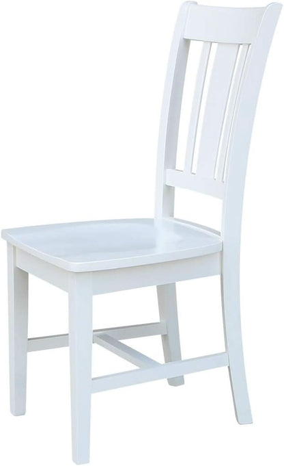 Set of Two White San Remo Splatback Dining Chairs