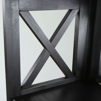 Montego 3 Shelf Bookcase Black Solid Wood Construction