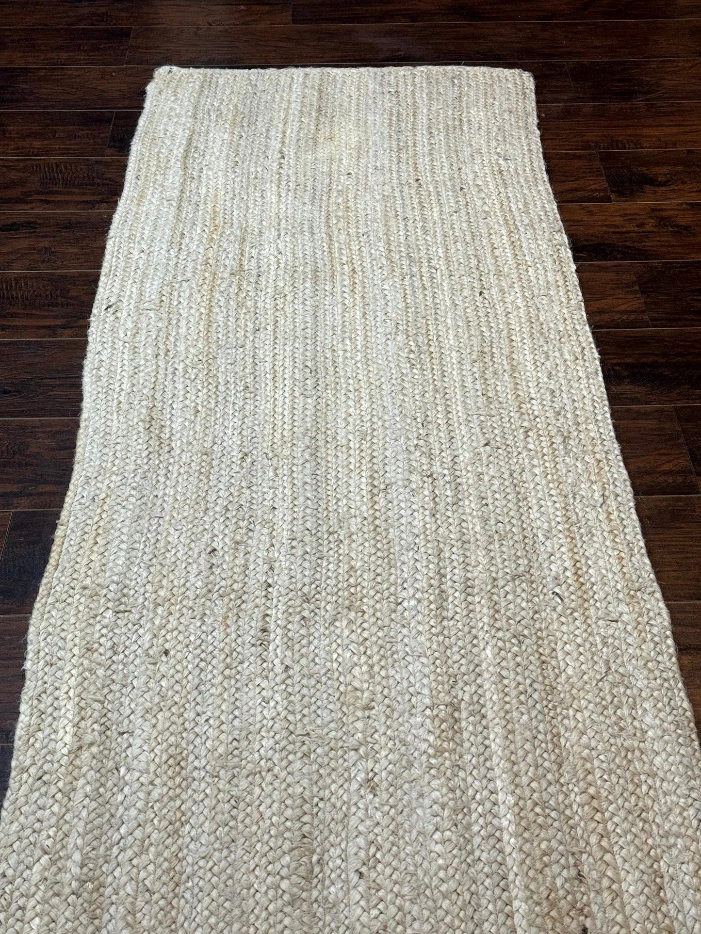 Modern Jute Runner Rug 2.7 x 10, Rug for Hallway or Kitchen, Farmhouse Rug