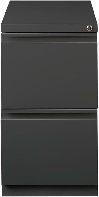 Two Drawer 27.75in Charcoal Metal Filing Cabinet Lockable