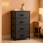Storage Tower With Four Drawers Fabric Dresser Unit