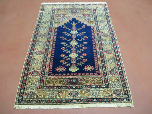 3' X 4' Semi Antique Handmade Turkish Prayer Kaisery Wool Rug Nice