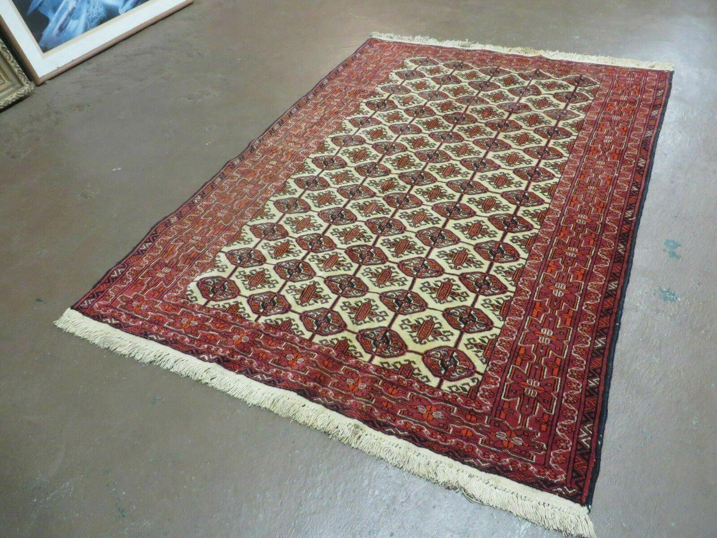 4' X 6' Handmade Finely Knotted Pakistan Turkoman Bokhara Wool Rug Nice