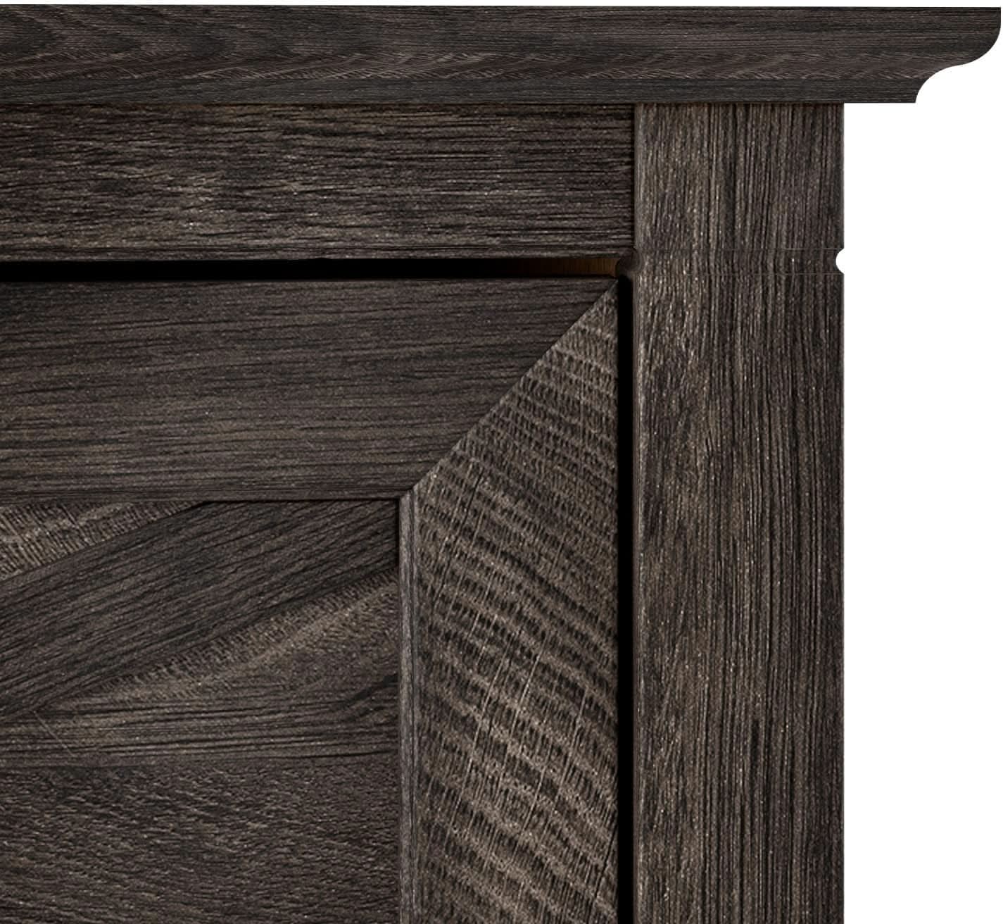 Key West 2 Drawer Lateral File Cabinet Dark Gray Hickory