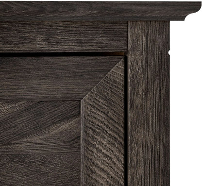 Key West 2 Drawer Lateral File Cabinet Dark Gray Hickory