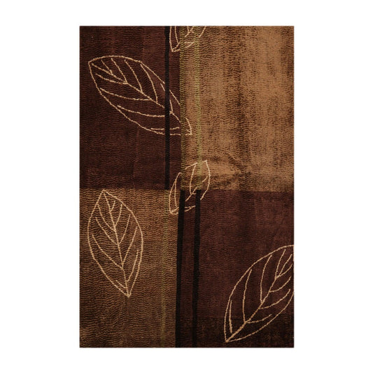 6'1" x 8'11" Hand Knotted Wool Authentic Turkish Modern Oriental Area Rug Brown