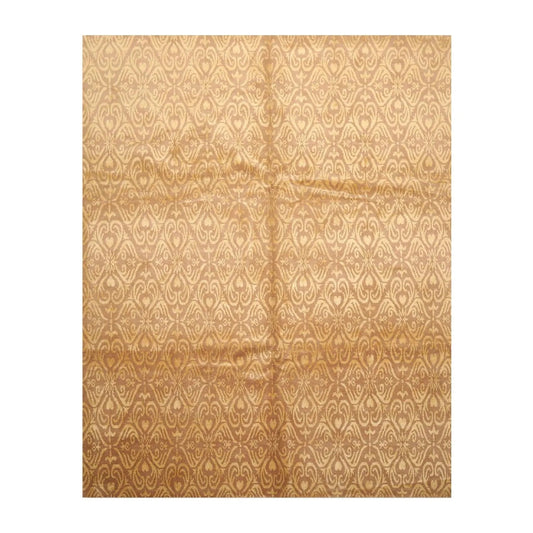 8'x10' Hand Knotted Wool & Silk Tibetan Oriental Area Rug Transitional Tan