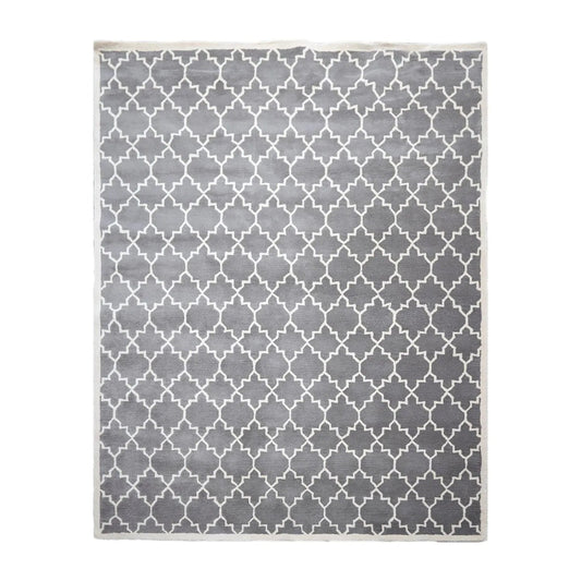 8' x 10' Handmade 100% Wool Designer Contemporary Oriental Area rug Gray