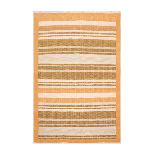 6' x 9' Hand Knotted 100% Wool high Low Pile Modern Area Rug