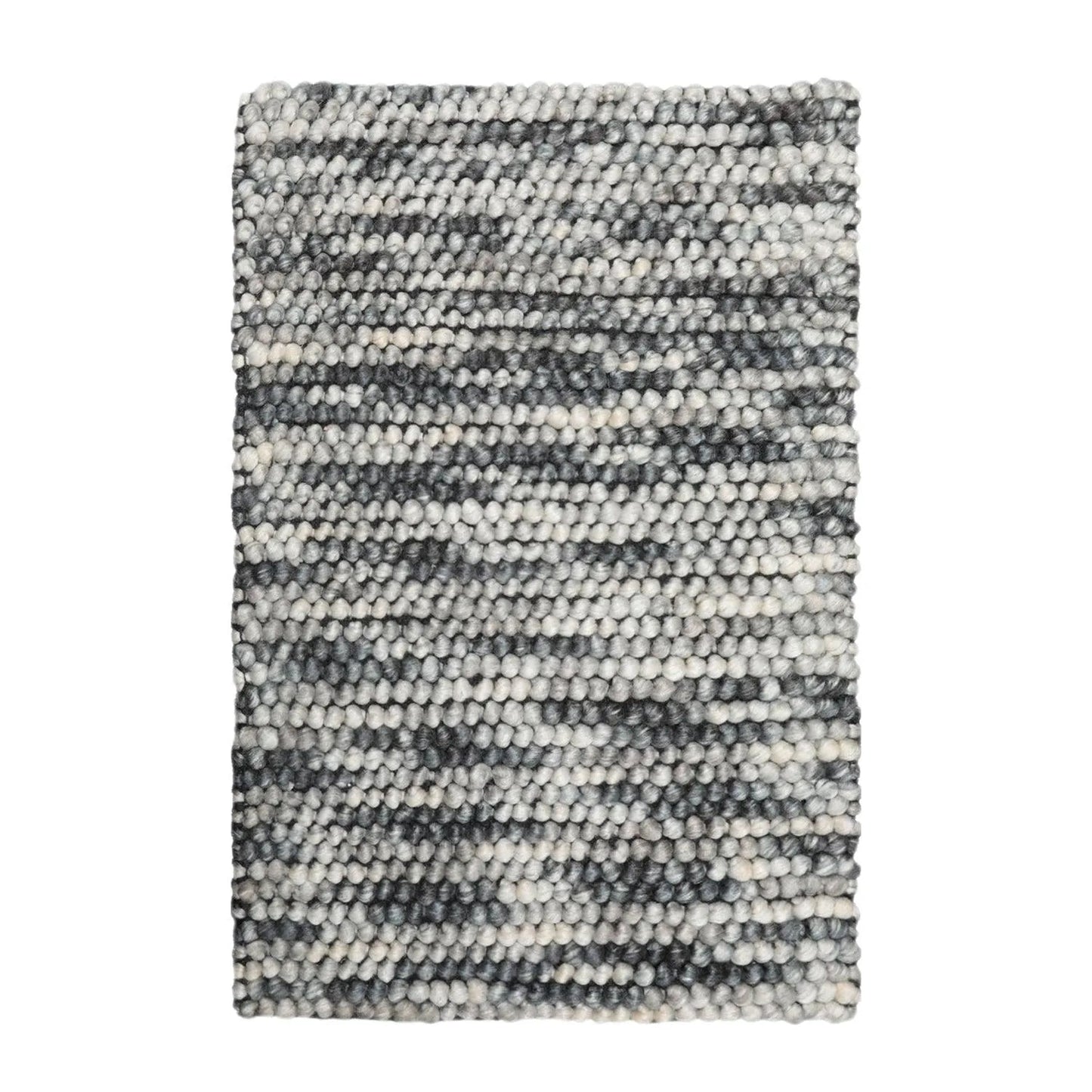 Multi Size Gray, Black Handmade Polyester Braided Mat Oriental Area Rug