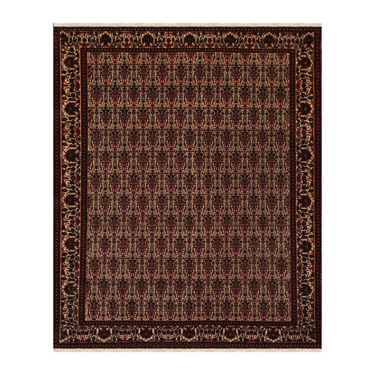 6x9 Ivory, Rust Hand Knotted 100% Wool Vase 200 KPSI Authentic Persian Oriental Area Rug