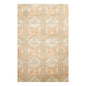 5'1" x 8'7" Handmade 100% Wool Ikat Oriental Area Rug Modern Tan