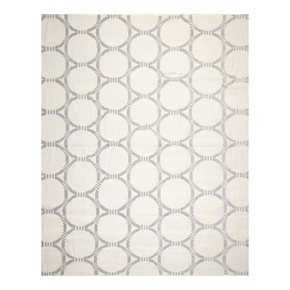 9'4" x 12'2" Hand Knotted Wool Contemporary High Low Pile Oriental Area Rug Tone on Tone Gray