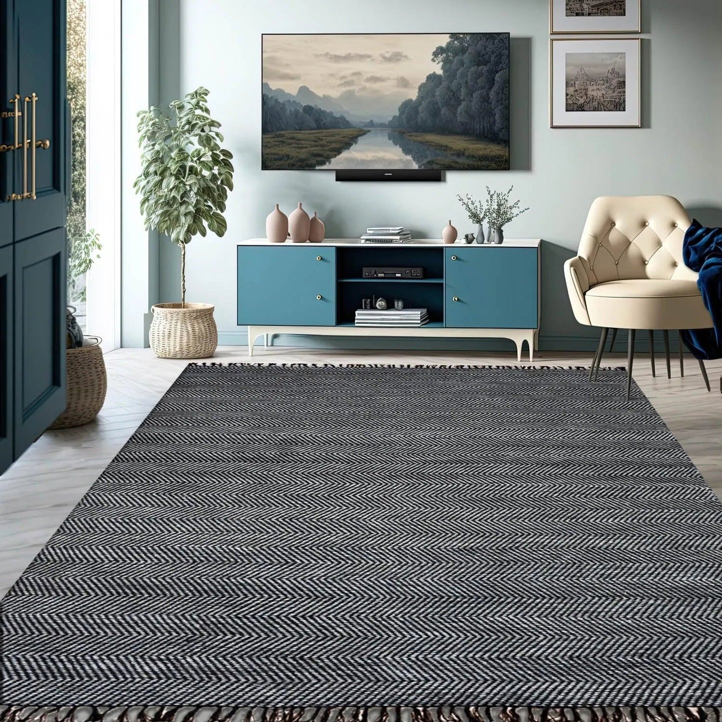 Multi Sizes Ivory, Taupe Hand Woven Traditional 100% Wool Oriental Area Rug