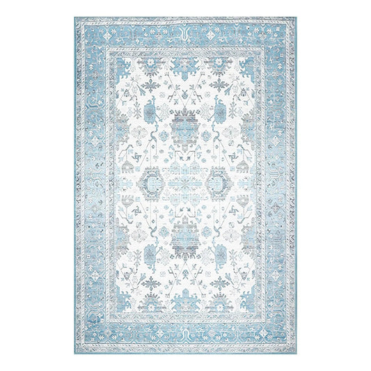 Multi Sizes  Machine Made Micro PrintedTraditional Oriental Area Rug Gray,Teal Color