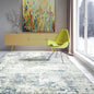 Multi Sizes Micro Printed Polypropylene Persian Oriental Area Rug Beige, Green Color