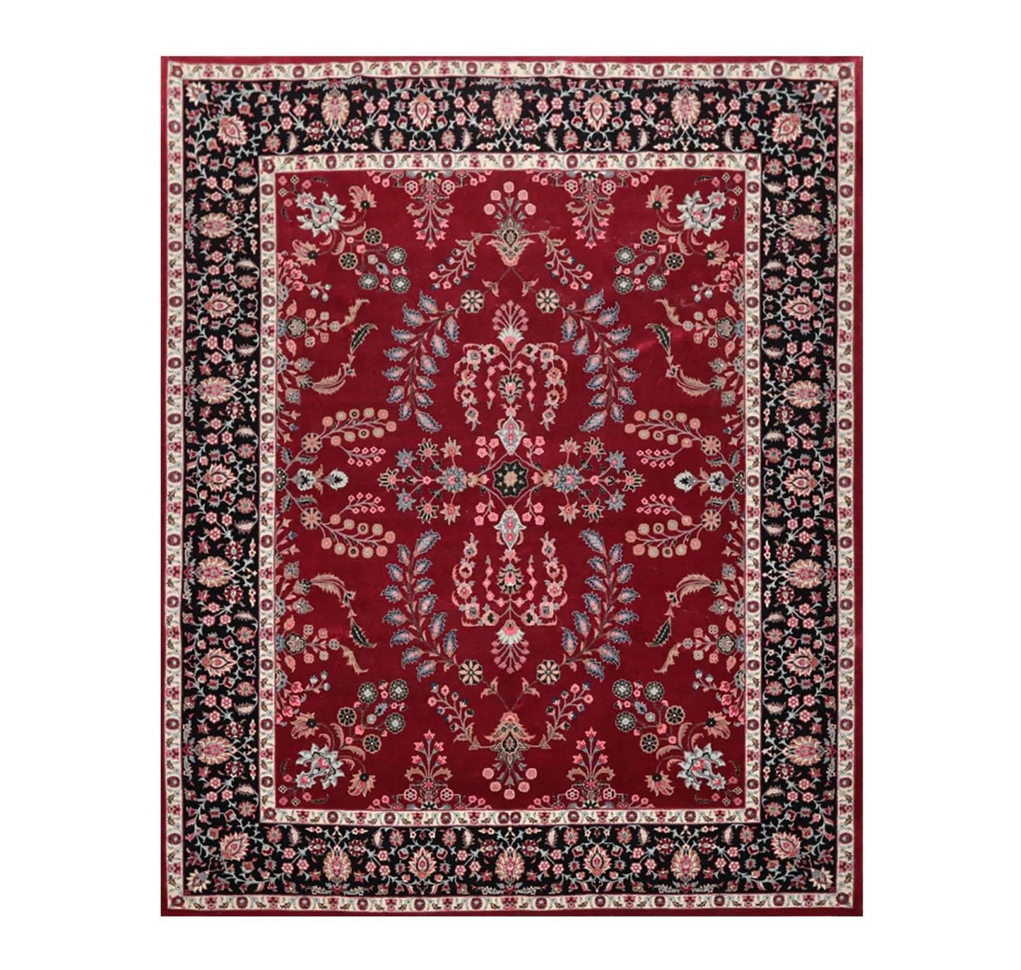 8'3'' x 10'4'' Hand Knotted Wool PakPersian 16/18 Saroukk 300 KPSI Area Rug Wine