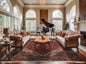 6'10" x 9'4" Hand Knotted Herizz 100% Wool Traditional Oriental Area Rug Rust