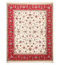 8'2''x 10'4" Hand Knotted 100% Wool 16/18 Pakpersian 300 KPSI Area Rug Ivory Red