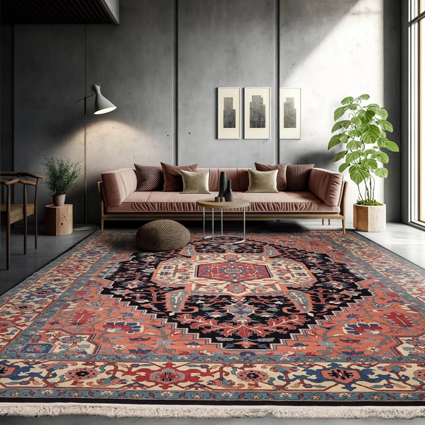 11'11" x 17'8" Rare Romanian Hand Knotted Wool Seraapi 200 KPSI Area Rug