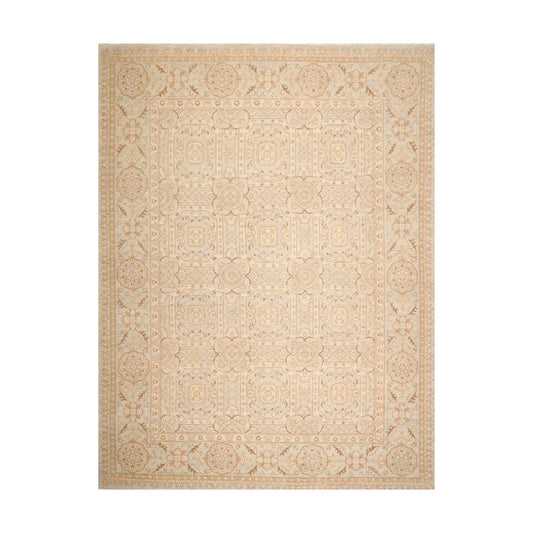 9' x 12' Hand Knotted 100% Wool Chobi Peshawar Oriental Area Rug Gray Beige