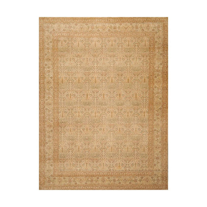 8'7'' x 11'7'' Hand Knotted 100% Wool Tree of life Oriental Area Rug Beige