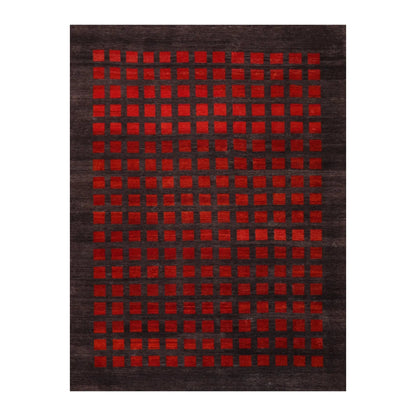 8x10 Gray Hand Knotted Hand Made 100% Wool Graphic Modern & Contemporary Oriental Area Rug