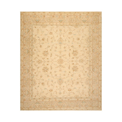 8'3" x 9'8" Hand Knotted 100% Wool Peshawar Traditional Oriental Area Rug Beige