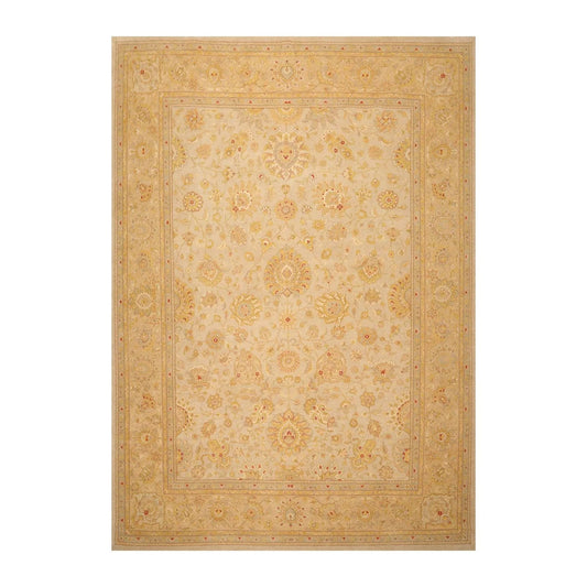 8'10'' x 12'3''Hand Knotted 100% Wool Peshawar Traditional Oriental Area Rug Tan