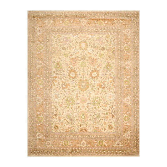 9X12  Beige Hand Knotted 100% Wool Pak Persian 300 KPSI Oriental Area Rug