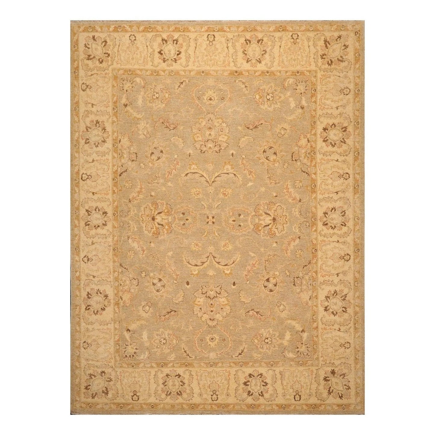 9' x 11'1'' Hand Knotted 100% Wool Peshawar Traditional Oriental Area Rug Gray