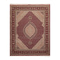 8x10 Red, Beige Hand Knotted Wool and Silk Fish Mahi Traditional 250 KPSI Oriental Area Rug