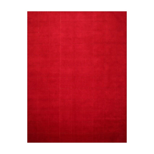 9'1'' x 12' Hand Knotted Tibetan Wool Hip Designer Modern Oriental Area Rug Red