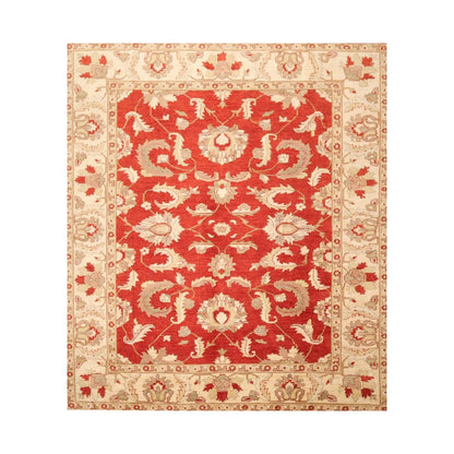 8' x 9'10'' Hand Knotted 100% Wool Peshawar Oriental Area Rug Rusty Red