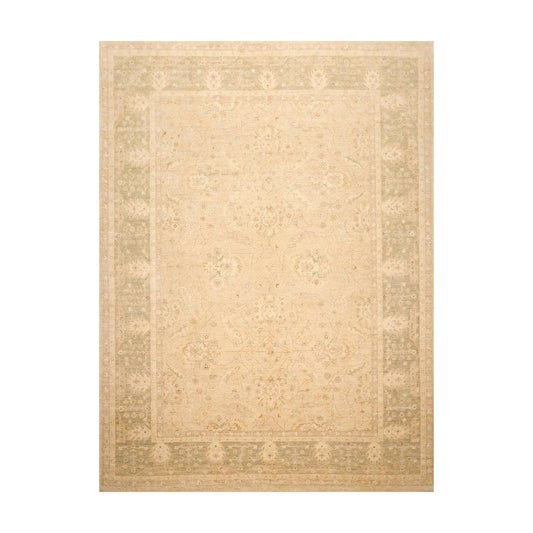 9' x 11'9'' Hand Knotted 100% Wool Peshawar Traditional Oriental Area Rug Beige