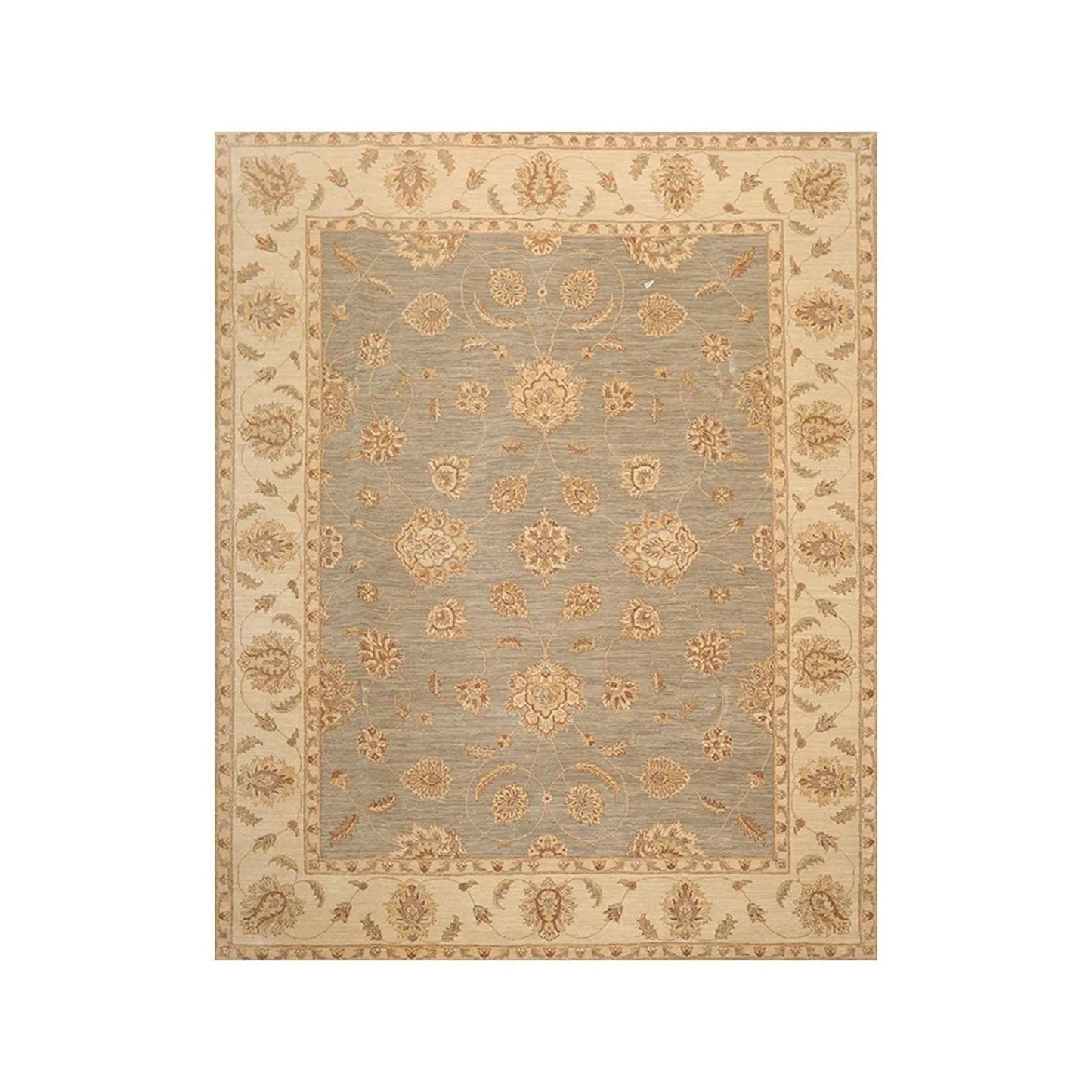 8' x 10' Hand Knotted 100% Wool Peshawar Traditional Oriental Area Rug Gray
