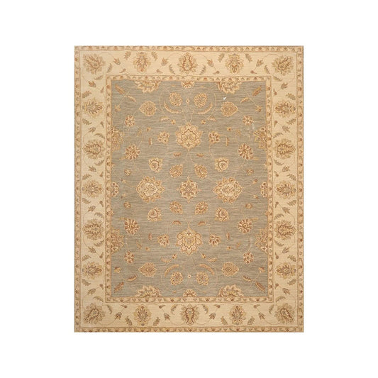 8' x 10' Hand Knotted 100% Wool Peshawar Traditional Oriental Area Rug Gray