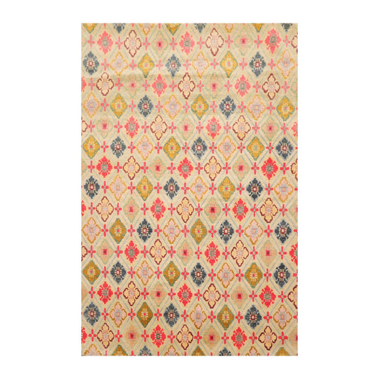 3'11" x 5'8" Swiss Wash Hand Knotted Wool Tibetan Classic Phurba Dorje Area Rug