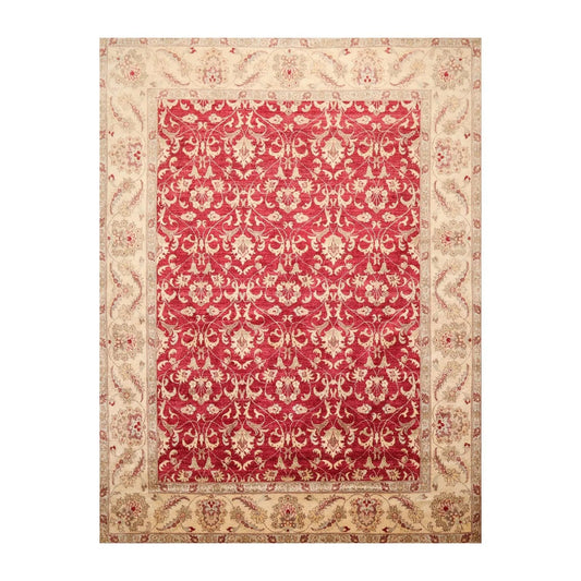 8' x 10'4'' Hand Knotted 100% Wool Peshawar Oriental Area Rug Pomegranate
